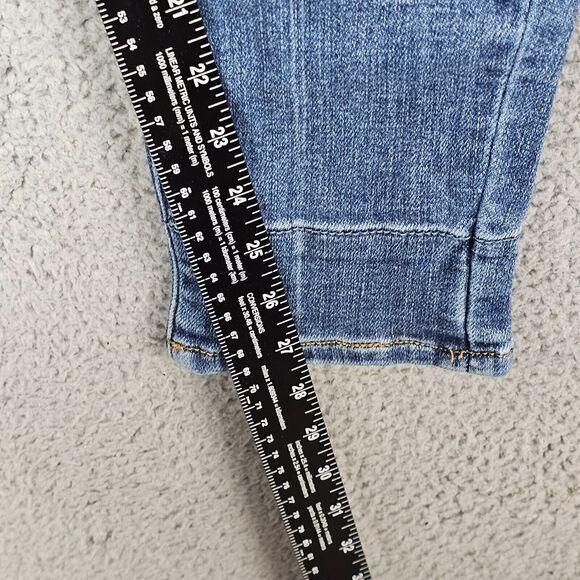 Judy Blue Buffalo Plaid Patch Skinny Jeans Ripped Distressed 15/32 Stretch Denim - Picture 7 of 11